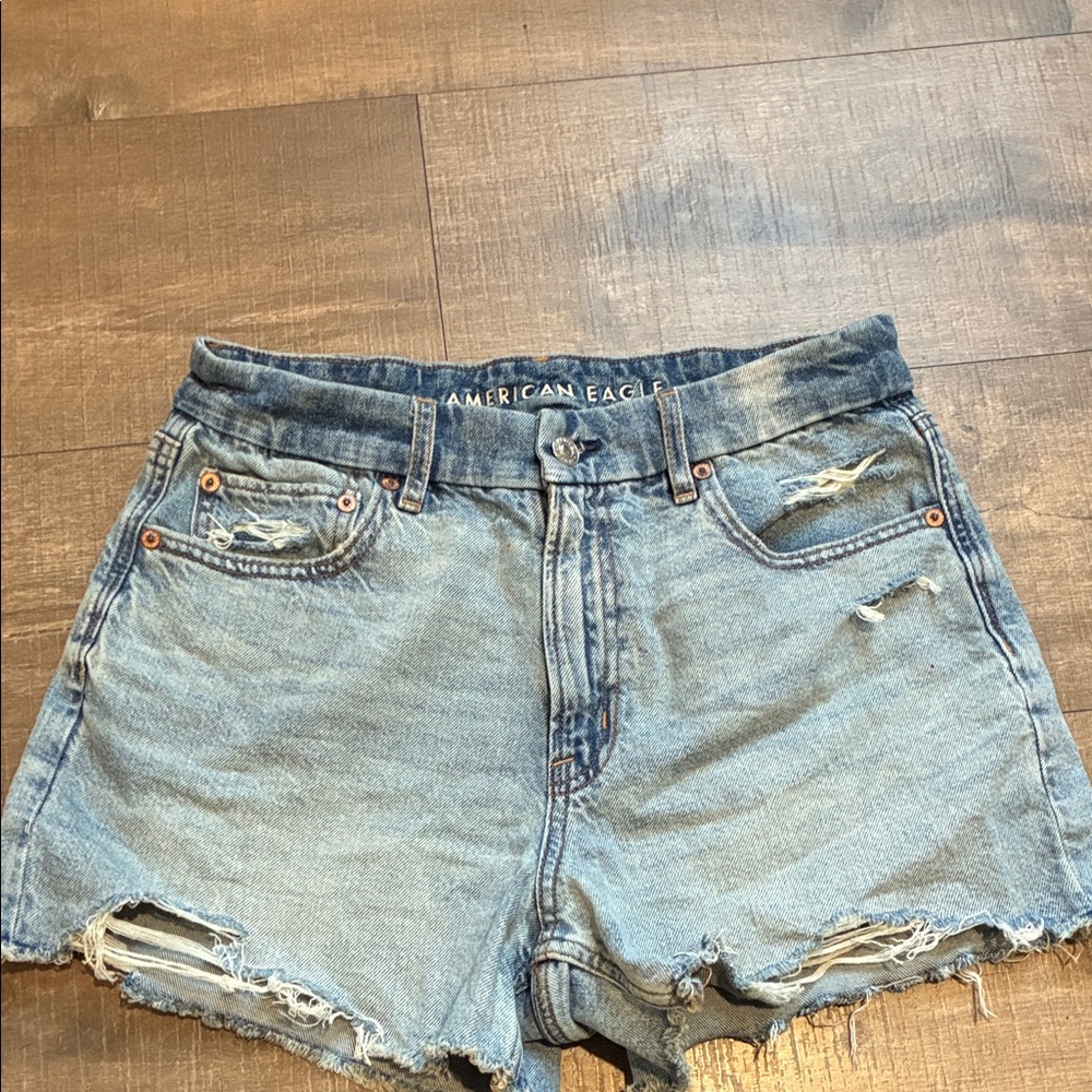 American Eagle Outfitters Ripped Blue Jean Shorts